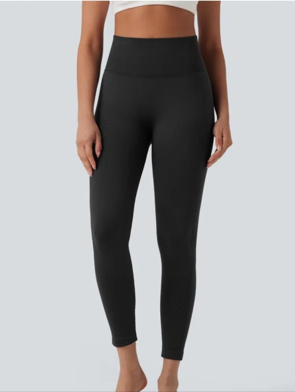 High-Rise Black Seamless Leggings - Women